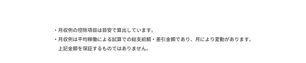 支給例 注意事項