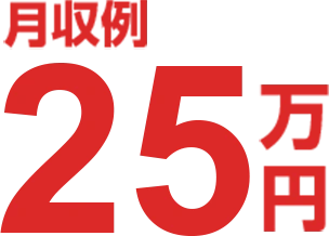 月収例25万円